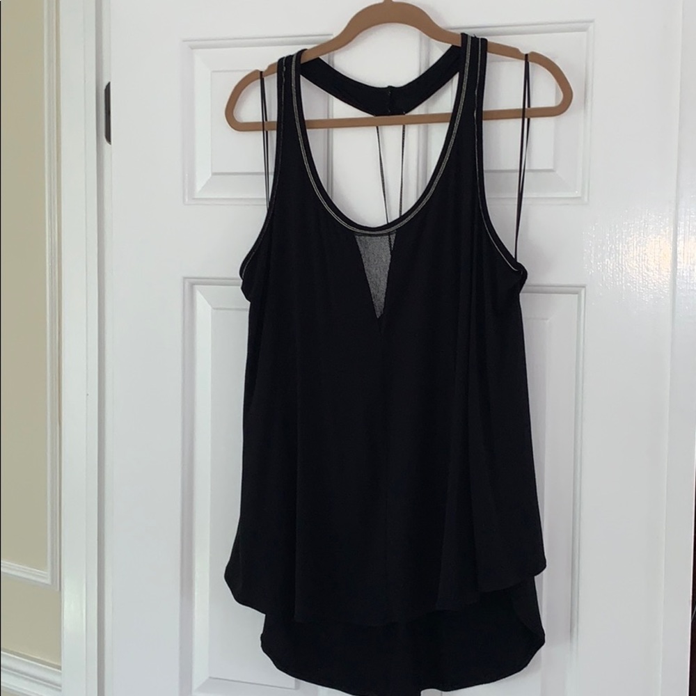 Free people dressy gold beaded tank size medium